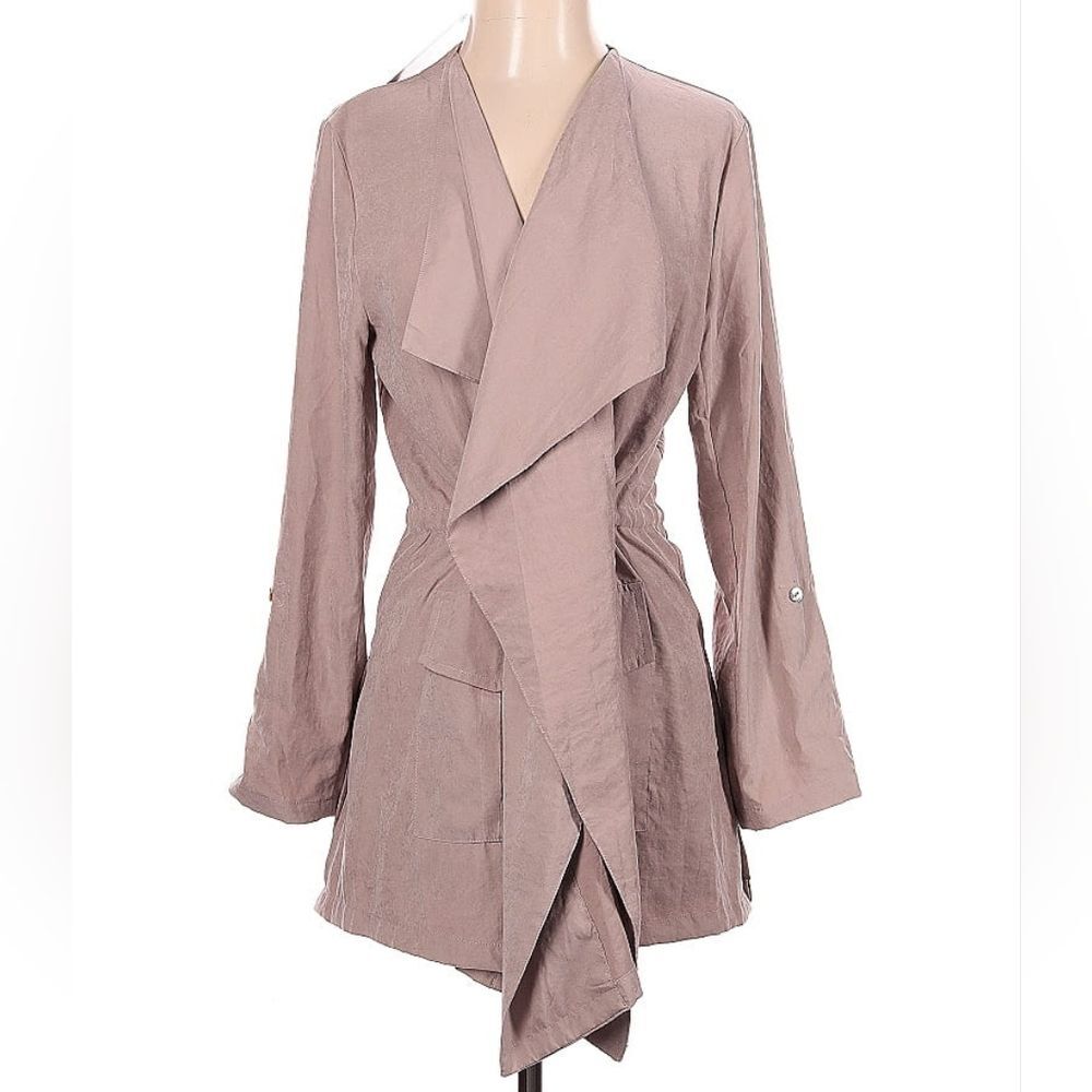 🆕 Joy Joy Tassel & Thread Mauve Wrap cotton-blend Tie Waist Balletcore Jacket_M